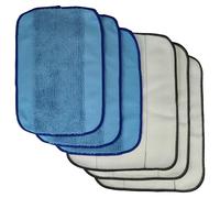 vhbw 6x Cleaning Cloth compatible with iRobot Braava 380, 390, 380T, 390T, 321, 320 Robotic Vacuum Cleaner - wet mop pad, dry sweep pad