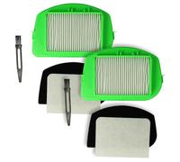 vhbw 8-Part Filter/Brush Set compatible with Moulinex MO2423014Q0, MO2425PA4Q1, MO2433PA/4Q0, MO2427PA4Q0, MO2423PA/4Q0 Vacuum Cleaner