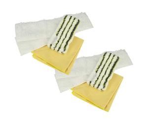 vhbw 8-Part Microfibre Cloth Set compatible with Kärcher SC 2.500 C, SC 2, SC 1 Floor Kit, SC 1 Premium Floor Kit Steam Cleaner