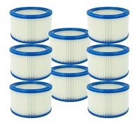 vhbw 8x Filter Element compatible with Makita 443 Wet/Dry Vacuum Cleaner