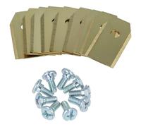 vhbw 9X Replacement Blade Compatible with Gardena Sileno Smart, Sileno City Cordless Lawnmower - Cutter Blades, Silver Gold, Titanium Apatite