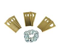 vhbw 9X Replacement Blade Compatible with Honda Miimo 3000, 310, 520 Cordless Lawnmower - Cutter Blades, Gold, Steel (Titan Coating)