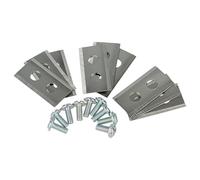 vhbw 9X Replacement Blade Compatible with Kress Mission KR173E, KR172E, KR236E, KR174E, KR233E Cordless Lawnmower - Cutter Blades, Silversteel