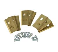 vhbw 9X Replacement Blade Compatible with Worx Landroid S500i, WA0176, L1500i, M1000i, M500, M800 Lawnmower - Gold, Steel (Titan Coating)