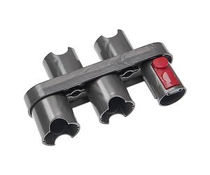 vhbw Accessory Holder compatible with Dyson V10, V11, V11 Outsize Vacuum Cleaner Accessories - Organiser, 17.3 x 4.8 x 10 cm, Red, Grey