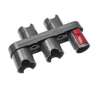 vhbw Accessory Holder compatible with Dyson V15 Detect Complete, V7 Vacuum Cleaner Accessories - Organiser, 17.3 x 4.8 x 10 cm, Red, Grey