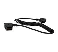 vhbw Adapter Cable D-Tap (male) to 1x D-Tap (female) for Cameras - Spiral Cable, Black