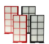 vhbw Air Filter Set compatible with Zehnder ComfoAir 225, 200 Ventilation Devices - G4 / F7 4-Part Kit, 29 x 15 x 5 cm Red Black White