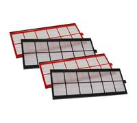 vhbw Air Filter Set compatible with Zehnder ComfoD 300, 350, 450 Ventilation Devices - G4 / F7 4-Part Kit, 50 x 17 x 1 cm Red Black White