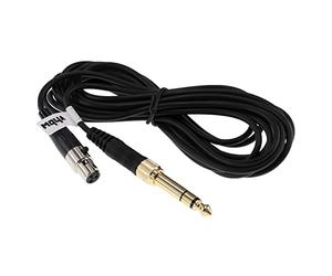 vhbw Audio AUX Cable compatible with AKG K240 MK II, K240 Studio, K271 MK II Headphones - Audio Cable, 3.5 mm Jack to 6.3 mm, 300 cm Black