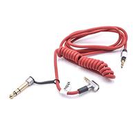 vhbw Audio AUX Cable compatible with Monster Beats by Dr. Dre Solo 3 Wireless Headphones - Audio Cable, 3.5 mm Jack to 6.3 mm, 150 cm Red