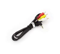vhbw Audio Video AV Composite Cable Compatible with Panasonic NV-GS1, NV-GS10, NV-GS11, NV-GS120, NV-GS140, NV-GS15 Camera, Digital Camera