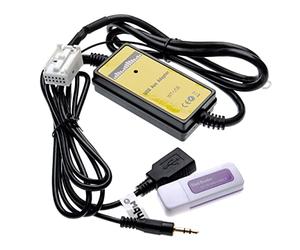 vhbw AUX USB Audio Adapter Cable Radio (9.5 cm) compatible with VW RNS-300/310*, RCD-300, RNS MFD2 CD/DVD, RCD-500 Car, Car Radio