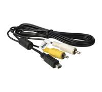vhbw AV Camcorder Video Cable compatible with Olympus E-520, E-620, FE-120, FE-130, FE-140, FE-200, FE-4010 Digital Camera Videocamera