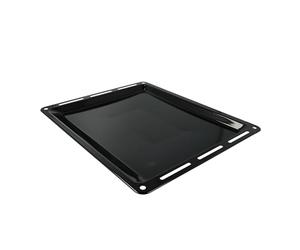 vhbw Baking Tray Compatible with Zanussi ZOUK91PX Oven - 42.2 x 37.6 x 5 cm, Non-Stick Coating, Enamelled Black