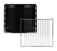 vhbw Baking Tray, Oven Rack (2 Part Set) Compatible with Zanussi ZOU360 | for ZOU362, ZOU300, ZOU301, ZOU333, ZOU344 Ovens - 42 x 37.2 x 2.5 cm