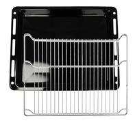 vhbw Baking Tray, Oven Rack (2 Part Set) Replacement for Neff Z12CB10A0, 577170 for Ovens - 45.5 x 36 x 4 cm