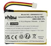 vhbw Battery compatible with Boifun VB603, VB601, E40, VB610, VB605 Baby Monitor, Babyphone (750 mAh, 3.7 V, Li-polymer)