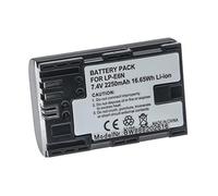 vhbw Battery compatible with Canon battery grip BG-E7, BG-9, BG-E6, BG-E13, BG-E14 (2250 mAh, 7.4 V, Li-Ion) + Info Chip