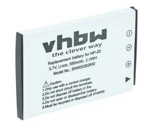 vhbw Battery compatible with Casio Exilim EX Serie EX-Z8, EX-Z65, EX-Z70, EX-Z60, EX-Z770, EX-Z75, EX-Z77 Camera DSLR (550 mAh, 3.6 V, Li-Ion)