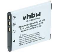 vhbw Battery compatible with Casio Exilim EX-ZS10, EX-ZS30 Camera DSLR (550 mAh, 3.6 V, Li-Ion) - Replacement for NP-120