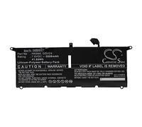 vhbw Battery compatible with Dell Inspiron 13 5390-D1625L, 5390-D1605TS, 5390-D1605S, 5390-D1605L Laptop (5500 mAh, 7.6 V, Li-polymer)