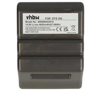 vhbw Battery compatible with Dyson 360, 360 Eye (RB01), 360 Eye Robot, 360 Heurist (RB02) Home Cleaner, Dark Grey (6600 mAh, 14.8 V, Li-Ion)