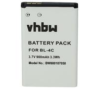 vhbw Battery compatible with Easyfone Prime A1, A2, A5 Mobile Phone Smartphone (900 mAh, 3.7 V, Li-Ion)
