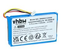 vhbw Battery compatible with Garmin DriveSmart 5, 50 LMT-D, 51 LMT-D EU, 61 LMT-S, 65 GPS Navigation System Sat Nav (1100 mAh, 3.7 V, Li-Ion)