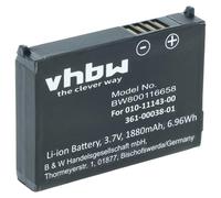 vhbw Battery compatible with Garmin Zumo 660LM, 650, 210 CE, 600, 660, 220, 665LM, 665, 210 GPS Navigation System Sat Nav (1880mAh, 3.7 V, Li-Ion)