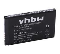 vhbw Battery compatible with LG T320 Cookie 3G, T300 Cookie Lite, T310 Cookie Style Mobile Phone Smartphone (700 mAh, 3.7 V, Li-Ion)