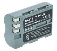 vhbw Battery compatible with Nikon D300, D200, D300s, D700, D70, D50, D100, D100 SLR Camera DSLR (2000mAh, 7.2 V, Li-Ion) + Info Chip
