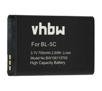 vhbw Battery compatible with Nokia 105 (2023) Mobile Phone Smartphone (700 mAh, 3.7 V, Li-Ion)