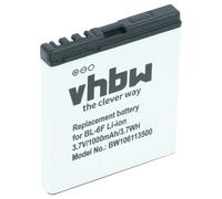 vhbw Battery compatible with Nokia N95 8GB, N79, N78 Mobile Phone Smartphone (1000 mAh, 3.7 V, Li-Ion)