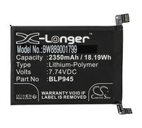 vhbw Battery compatible with OnePlus Ace Pro 5G, Mobile Phone Smartphone (2350mAh, 7.74 V, Li-polymer)