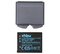 vhbw Battery compatible with Panasonic Lumix DMC-TZ4, DMC-TZ3, DMC-TZ11, DMC-TZ5, DMC-TZ2, DMC-TZ1, DMC-TZ15 Camera DSLR (650 mAh, 3.6 V, Li-Ion)