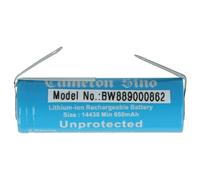 vhbw Battery compatible with Philips VisaPure Essential SC5265, BSC200, SC5275 Facial Cleansing Brush, Face Exfoliator (650 mAh, 3.7 V, Li-Ion)