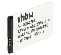 vhbw Battery compatible with Samsung E2350, E2350B, GT-C3520, GT-C3560, GT-C3750, GT-E1080, GT-E1080i, GT-E1080w Mobile Phone Smartphone (600 mAh, 3.7 V, Li-Ion)