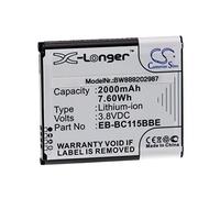 vhbw Battery compatible with Samsung Galaxy K zoom, K zoom 3G, S5 Zoom Mobile Phone Smartphone (2000mAh, 3.8V, Li-Ion)