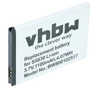 vhbw Battery compatible with Samsung Galaxy Young, Young Duos Mobile Phone Smartphone (1100 mAh, 3.7 V, Li-Ion)