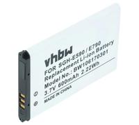 vhbw Battery compatible with Samsung S3500i, SGH-E590, SGH-E598, SGH-D610, SGH-D618, SGH-E790 Mobile Phone Smartphone (600 mAh, 3.7 V, Li-Ion)