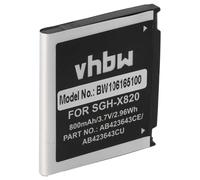 vhbw Battery compatible with Samsung SGH-U600, SGH-E840, SGH-X820, SGH-U100, SGH-D830 Mobile Phone Smartphone (800 mAh, 3.7 V, Li-Ion)