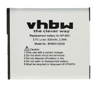 vhbw Battery compatible with Sony Cybershot DSC-W610, DSC-W620, DSC-W630, DSC-W650, DSC-W670 Camera DSLR (600 mAh, 3.6 V, Li-Ion) - Replacement for NP-BN1