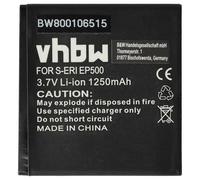 vhbw Battery compatible with Sony-Ericsson SK17a, SK17, SK17i, E16I, E16, Kurara, Kanna, E15i, E15 Mobile Phone Smartphone (1250 mAh, 3.7 V, Li-Ion)