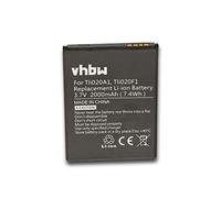 vhbw Battery compatible with Vodafone VFD 500, V500, Smart turbo 7 Mobile Phone Smartphone (2000 mAh, 3.8 V, Li-Ion)