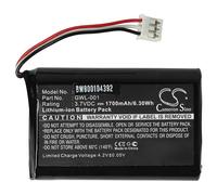 vhbw Battery compatible with Wacom Graphire 4, Airliner WS100, Graphire CTE-620BT, Graphire CTE-630BT Tablet (1700 mAh, 3.7 V, Li-Ion)