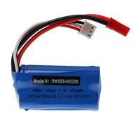 vhbw Battery for Model Making Device e.g. Racing Car, Helicopter (650mAh, 7.4 V, Li-Ion, 53 x 28.5 x 15 mm, BEC)
