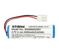 vhbw Battery Replacement for Leifheit BFN18650 1S1P for Home Cleaner (2600mAh, 3.7 V, Li-ion)