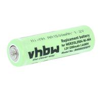 vhbw Battery Replacement for Panasonic WER2061L2508, WER213L2504 for Electric Razor Hair Clippers (1200 mAh, 1.2 V, NiMH)