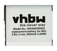 vhbw Battery Replacement for Sony NP-FG1, NP-BG1 for Camera DSLR (950 mAh, 3.6 V, Li-Ion)